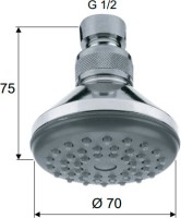 Верхний душ Remer 351AX