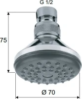 Верхний душ Remer 351AX