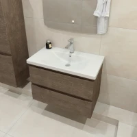 Тумба под раковину без столешницы Caprigo Forte 80 подвесная, шоколадный орех