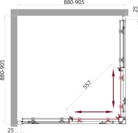 Душевой уголок BelBagno Sela A 2 90 C Cr