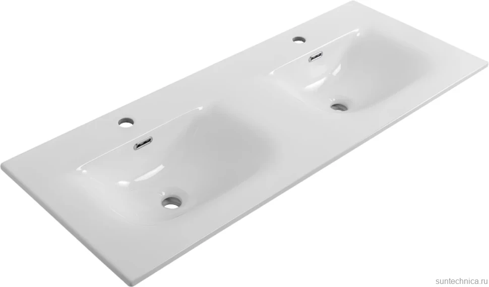 Мебель для ванной комнаты BelBagno Marino-cer-n 120 подвесная, bianco lucido, для двоих