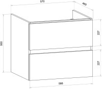 Мебель для ванной комнаты Art&Max Techno 60 бетон лофт Мебель для ванной комнаты Art&Max Techno 60 бетон лофт