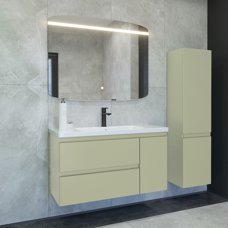 Мебель для ванной комнаты Caprigo Forte 100 R подвесная, фисташка