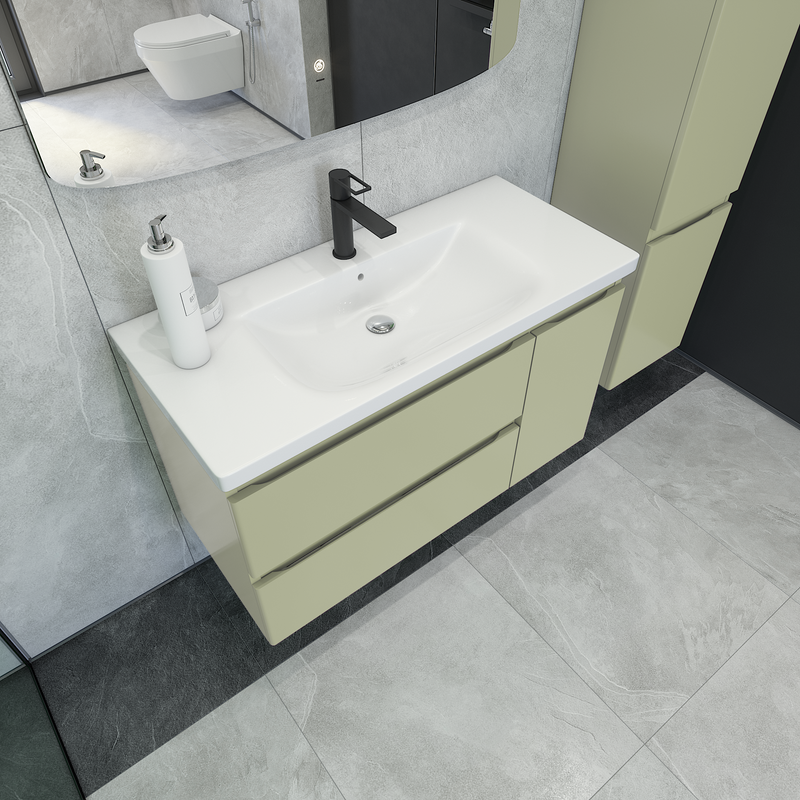 Мебель для ванной комнаты Caprigo Forte 100 R подвесная, фисташка