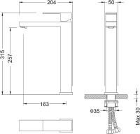 Смеситель для раковины Timo Selene 3011/16F матовый белый