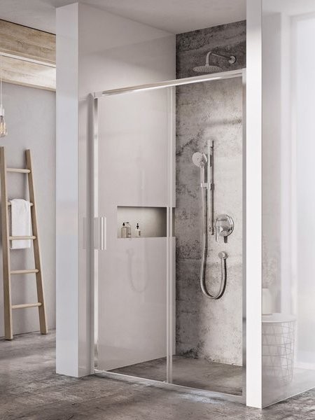 Душевая дверь в нишу Ravak Blix Slim BLSDP2-110 профиль блестящий, стекло прозрачное