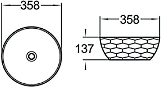 Накладная раковина SantiLine SL-1038