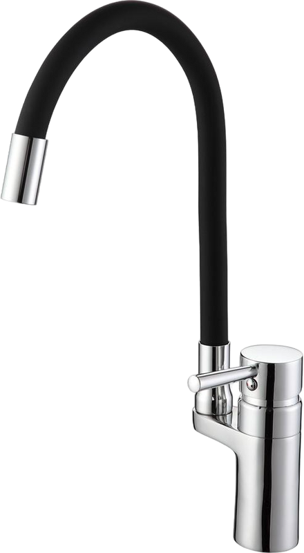 Смеситель для кухни D-lin D157315-1 с гибким изливом, хром, черный