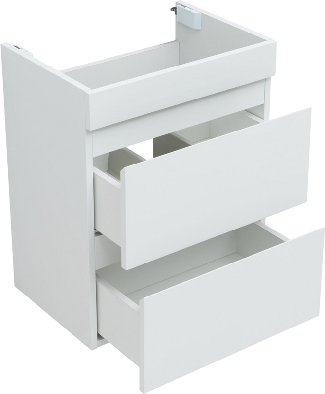 Тумба под раковину без столешницы Aquanet Нота new 50 подвесная, белая глянцевая