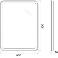 Зеркало BelBagno SPC-MAR-600-800-LED-BTN