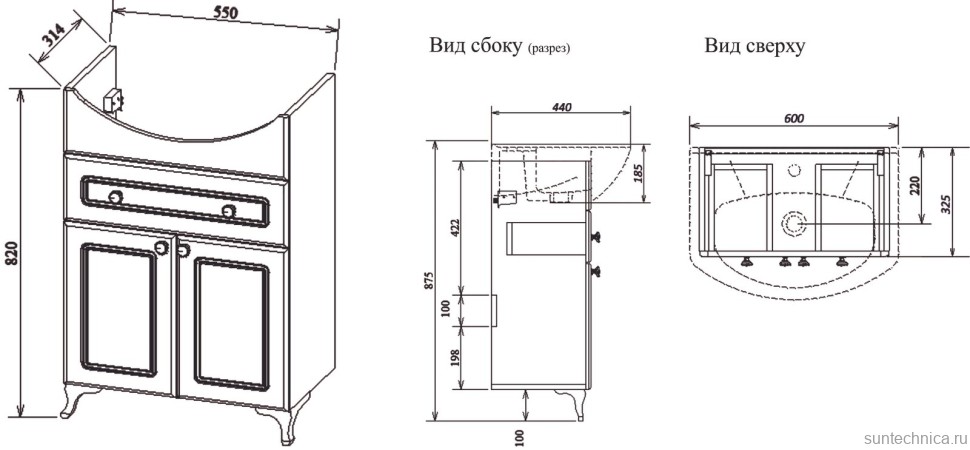Мебель для ванной комнаты Sanflor Софи 60