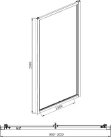 Душевая дверь в нишу Aquanet Alfa 210022 Душевая дверь в нишу Aquanet Alfa 210022