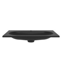 Тумба с раковиной Vincea Welle 80 m.white soft-touch, раковина VCB-4H800A антрацит