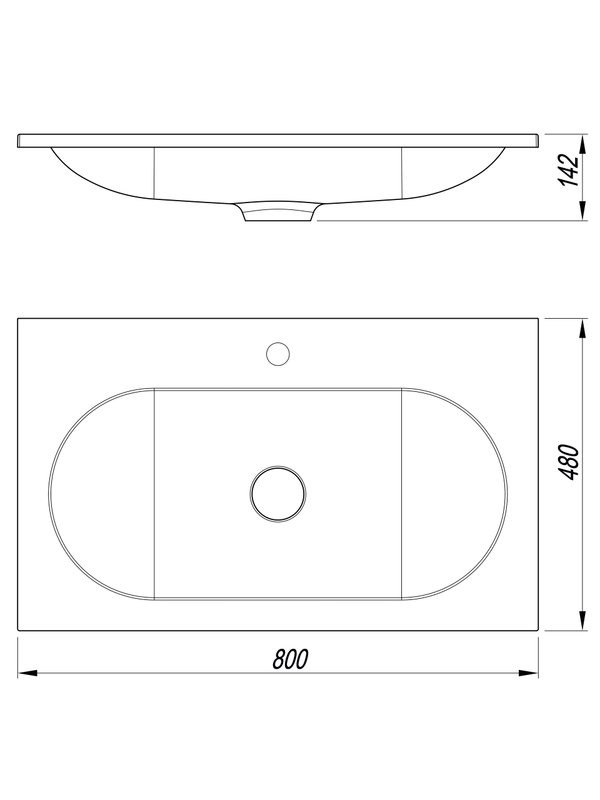 Тумба с раковиной Vincea Welle 80 m.white soft-touch, раковина VCB-4H800A антрацит