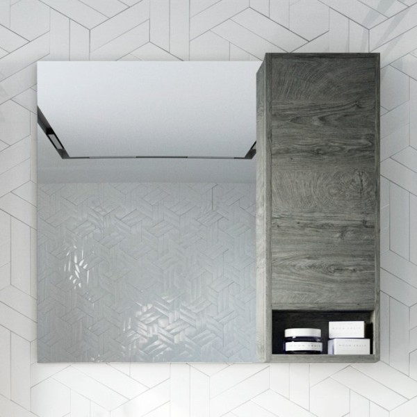 Зеркало STWORKI Карлстад R 90 дуб рошелье