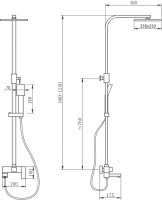 Душевая стойка Abber Daheim AF8216 хром
