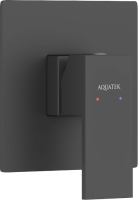 Встраиваемый смеситель для душа и ванны AQUATEK Либра AQ1666MB С ВНУТРЕННЕЙ ЧАСТЬЮ, матовый черный