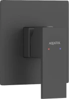 Встраиваемый смеситель для душа и ванны AQUATEK Либра AQ1666MB С ВНУТРЕННЕЙ ЧАСТЬЮ, матовый черный