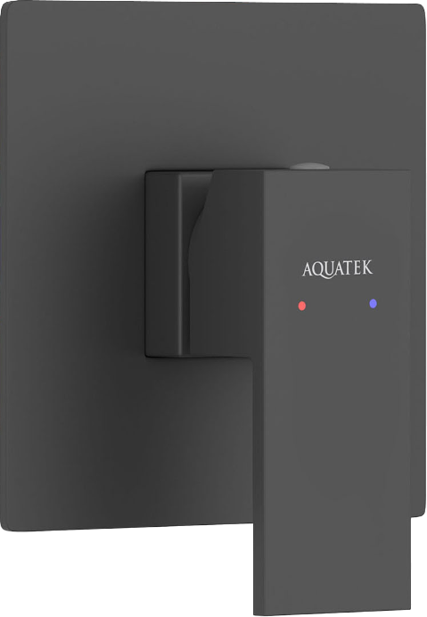 Встраиваемый смеситель для душа и ванны AQUATEK Либра AQ1666MB С ВНУТРЕННЕЙ ЧАСТЬЮ, матовый черный