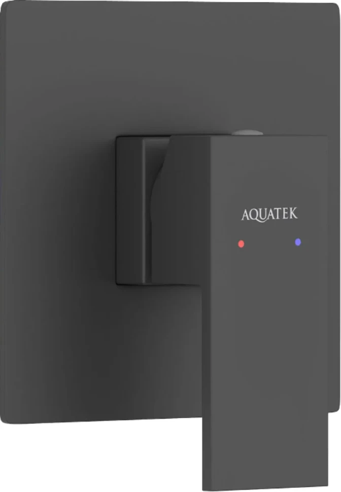Встраиваемый смеситель для душа и ванны AQUATEK Либра AQ1666MB С ВНУТРЕННЕЙ ЧАСТЬЮ, матовый черный