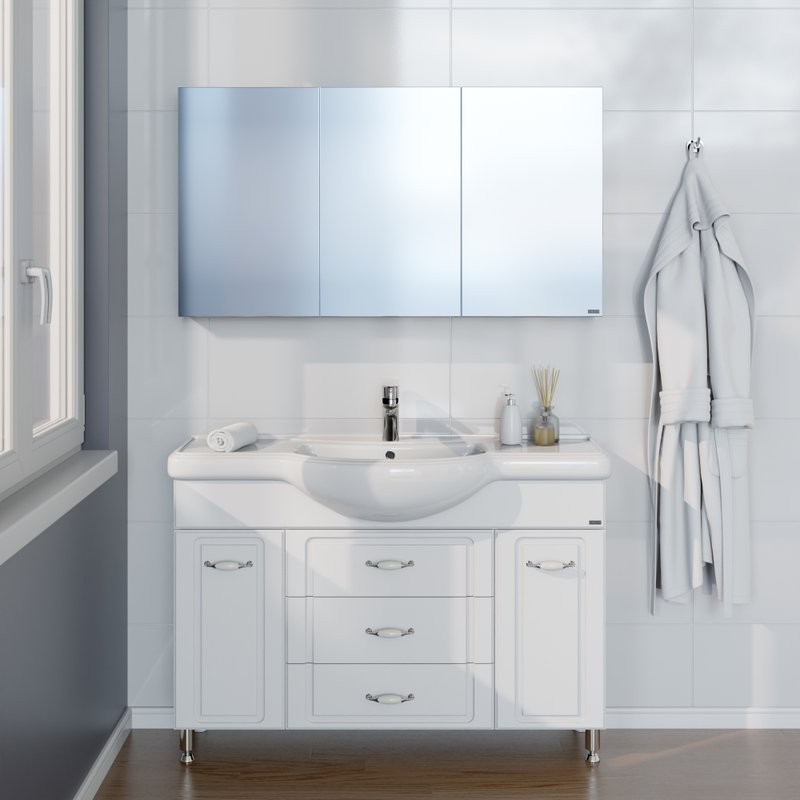 Мебель для ванной комнаты СаНта Монарх 120 белая