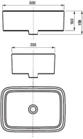 Накладная раковина Roca Mila 732700B000