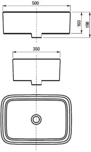 Накладная раковина Roca Mila 732700B000