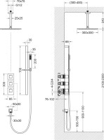 Душевой комплект Timo Selene SX-2229/03SM С ВНУТРЕННЕЙ ЧАСТЬЮ, с термостатом, матовый черный