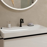 Смеситель для раковины Hansgrohe Tecturis S Fine 110 CoolStart 73320670 матовый черный