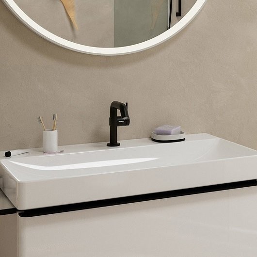 Смеситель для раковины Hansgrohe Tecturis S Fine 110 CoolStart 73320670 матовый черный