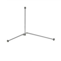 Угловой карниз для ванны Wasserkraft Dinkel SC-469090 90x90 см, Г-образный, серебристый