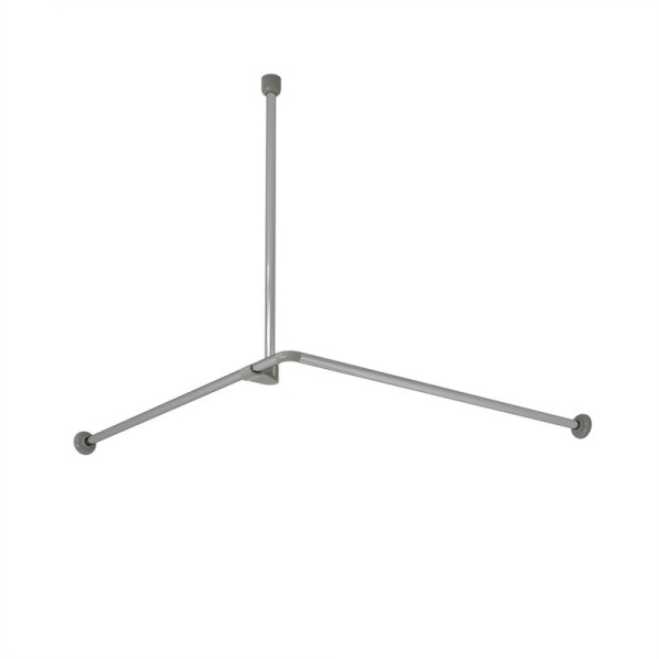 Угловой карниз для ванны Wasserkraft Dinkel SC-469090 90x90 см, Г-образный, серебристый