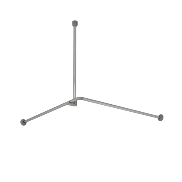 Угловой карниз для ванны Wasserkraft Dinkel SC-469090 90x90 см, Г-образный, серебристый