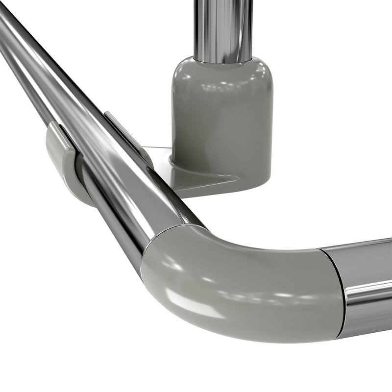 Угловой карниз для ванны Wasserkraft Dinkel SC-469090 90x90 см, Г-образный, серебристый