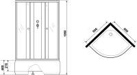 Душевая кабина Niagara Eco E90/40/TN/BK 90х90 см