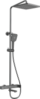Душевая стойка Vincea Cube VSFS-1C1GM вороненая сталь