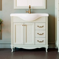 Мебель для ванной комнаты ValenHouse Эллина 80 слоновая кость, фурнитура бронза