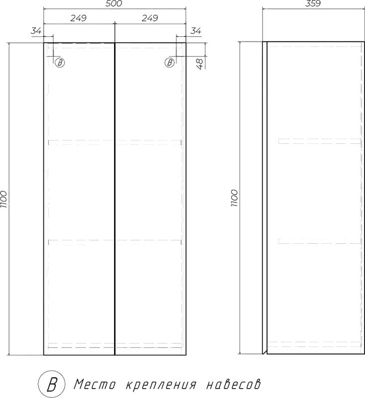Шкаф в туалет Vigo Wing 50