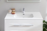 Тумба с раковиной Aquanet Августа 100 белый глянец