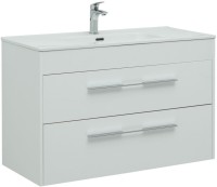 Тумба с раковиной Aquanet Августа 100 белый глянец