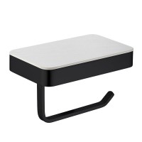 Держатель для туалетной бумаги Abber Westen AA1730B с полкой для телефона, матовый черный