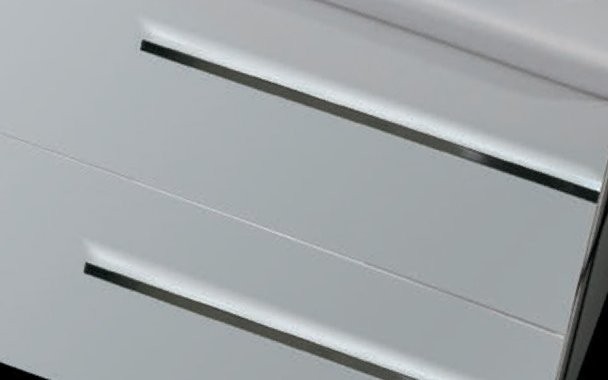 Шкаф-пенал для ванной Armadi Art NeoArt белый с ручкой Luce хром