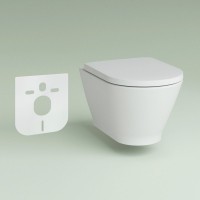 Комплект Унитаз подвесной Lavinia Boho Elegant Rimless 3308101R безободковый, с микролифтом + Шумоизоляция RelFix 38050010