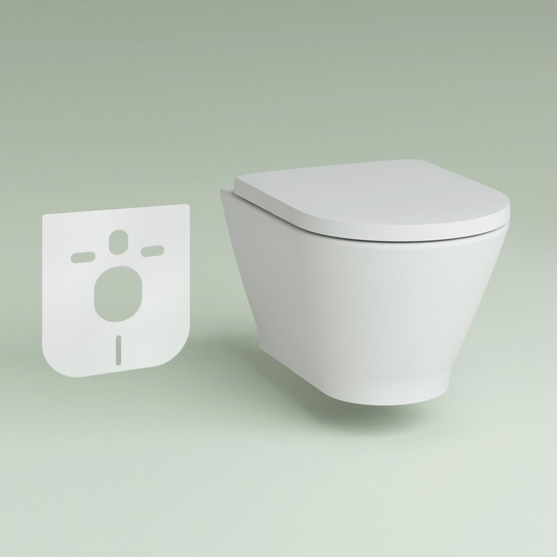 Комплект Унитаз подвесной Lavinia Boho Elegant Rimless 3308101R безободковый, с микролифтом + Шумоизоляция RelFix 38050010