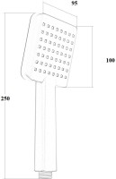 Душевая лейка BOND Cube B02-9788 черный матоый