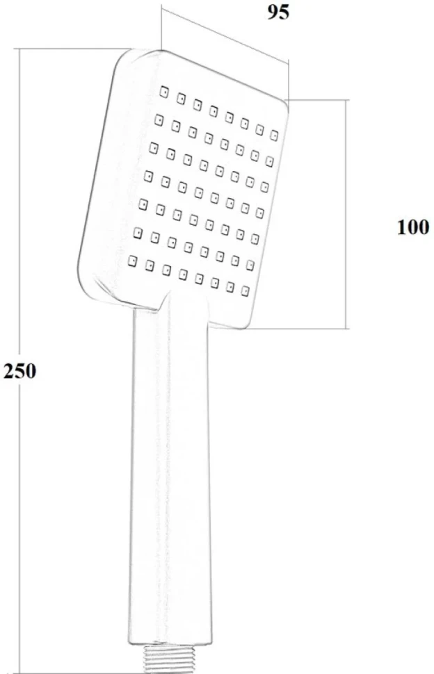Душевая лейка BOND Cube B02-9788 черный матоый
