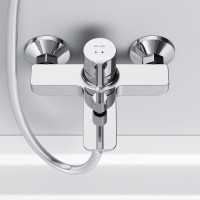 Душевой комплект Смеситель AM.PM X-Joy F85B10000 + Гарнитур Gem F0190100