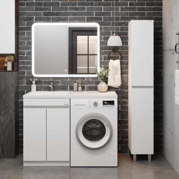 Мебель для ванной комнаты Onika Милтон Нова 58, с дверцами, под стиральную машину, L