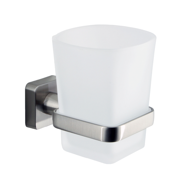 Стакан для ванной Wasserkraft Rhin K-8728 настенный, никель, стеклянный