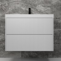 Тумба с раковиной Style Line Стокгольм 80 подвесная, белый рифленый софт